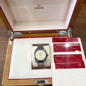 Omega Aqua Terra Dial vân cát Diamond 2