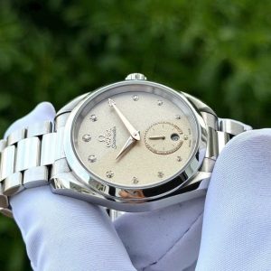 Omega Aqua Terra Dial vân cát Diamond 7