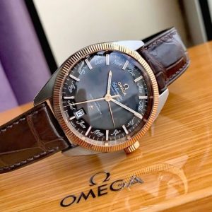 Omega Globemaster bát quái Grey Demi 18k 41mm 2