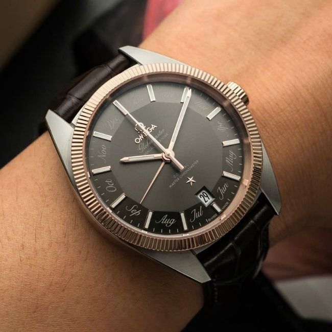 Omega Globemaster bát quái Grey Demi 18k 41mm 3 Omega Globemaster bát quái Grey Demi 18k 41mm 3