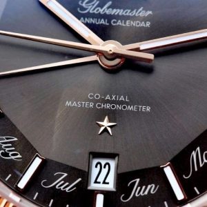 Omega Globemaster bát quái Grey Demi 18k 41mm 7