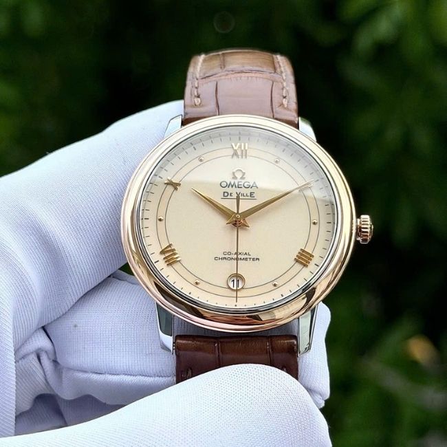 Omega Prestige Demi Vàng 18k 36.8mm 2 Omega Prestige Demi Vàng 18k 36.8mm 2