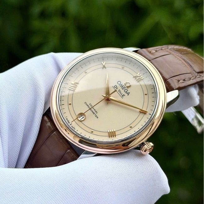 Omega Prestige Demi Vàng 18k 36.8mm 3 Omega Prestige Demi Vàng 18k 36.8mm 3