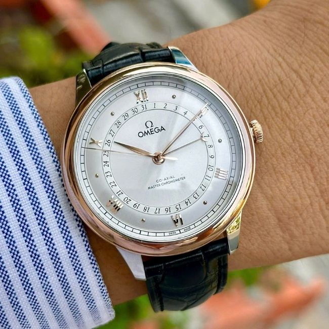 Omega Prestige Demi vàng 18k Rose Gold 1 Omega Prestige Demi vàng 18k Rose Gold 1