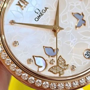 Omega Prestige Dial Bướm 18k Diamond 4