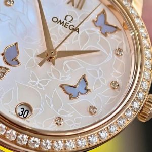 Omega Prestige Dial Bướm 18k Diamond 5