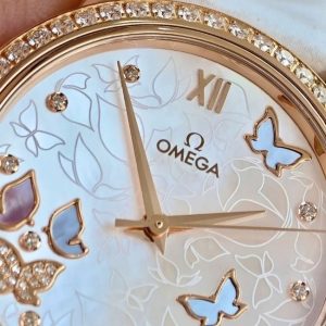 Omega Prestige Dial Bướm 18k Diamond 9