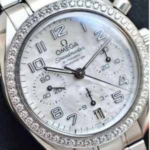 Omega Speedmaster MOP trắng - Niềng kim cương 38mm 1