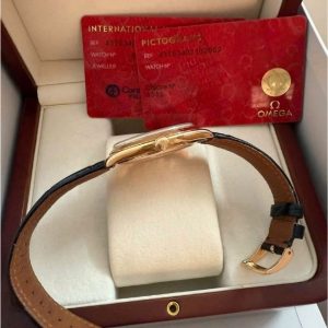 Omega Trésor vàng hồng 18k - cót tay 4