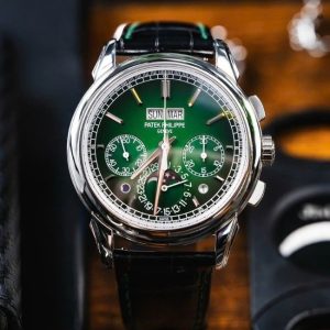 Patek Philippe Grand Complications 5270P MoonPhase Vạn niên Green Lacquered Dial 7