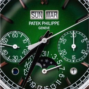 Patek Philippe Grand Complications 5270P MoonPhase Vạn niên Green Lacquered Dial 8