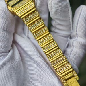 Piaget Polo Lady 18K Yellow Gold Full Diamond Quartz 8