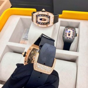 Richard Mille RM 07-01 Rose Gold Full Snow Diamond Onyx 7