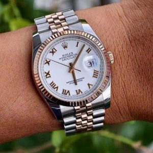 Rolex 116231 demi hồng 18k - Mặt men - cọc la mã 1