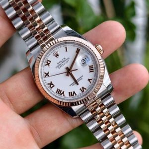 Rolex 116231 demi hồng 18k - Mặt men - cọc la mã 2