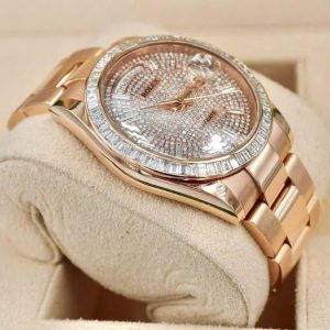 Rolex 118205 bản lên kim cương - Day date vàng hồng 18k nguyên khối 2