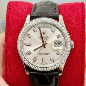 Rolex 118209 DayDate custom vành kim cương 1