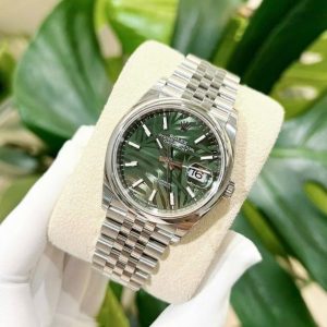 Rolex 126200 36mm Lá Cọ Olive Green Palm Motif 6