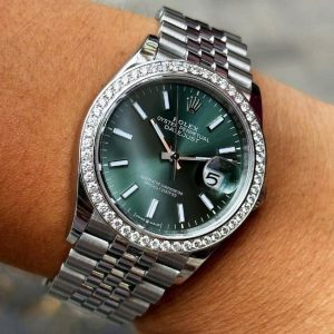 Rolex 126200 lên niềng kim cương - Xanh mint 4