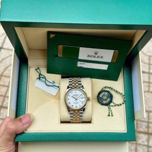 Rolex 126233 mặt men trắng - cọc roman 3