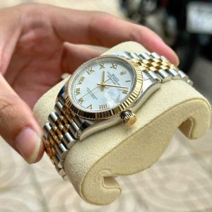 Rolex 126233 mặt men trắng - cọc roman 5