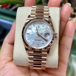 Rolex 128235 xà cừ trắng Diamond 18k 2