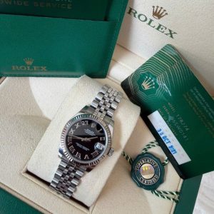Rolex 178274 31mm Black Dial Diamond Cọc số la mã 3