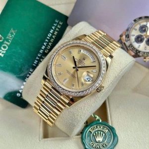 Rolex 228348RBR Dial Champagne Diamond zin hã 1ng