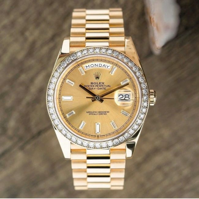 Rolex 228348RBR Dial Champagne Diamond zin hãng 4 Rolex 228348RBR Dial Champagne Diamond zin hãng 4