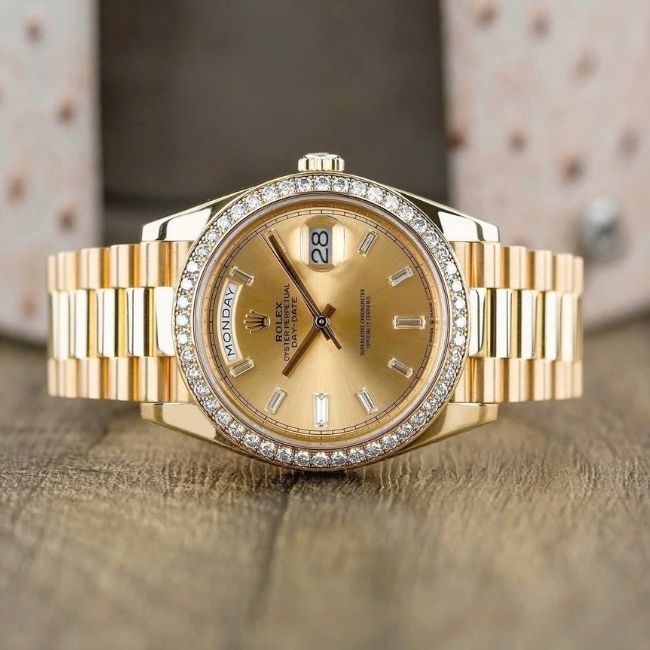 Rolex 228348RBR Dial Champagne Diamond zin hãng 5 Rolex 228348RBR Dial Champagne Diamond zin hãng 5