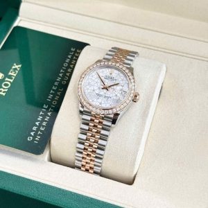 Rolex 278241 31mm lên vành kim - Silver Floral Motif 1