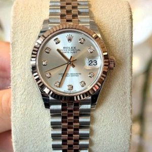Rolex 278271 silver 31mm Demi 18k Everose Diamond 1