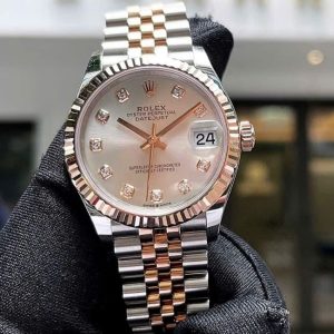Rolex 278271 silver 31mm Demi 18k Everose Diamond 2