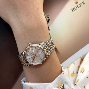 Rolex 278271 silver 31mm Demi 18k Everose Diamond 3