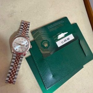 Rolex 278271 silver 31mm Demi 18k Everose Diamond 4
