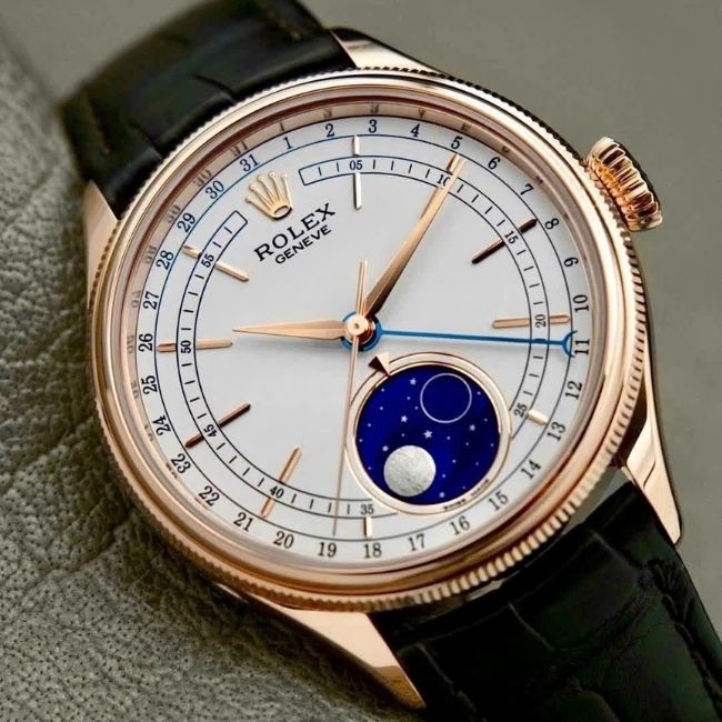 Rolex Cellini Moonphase 39mm White Dial - Lịch tuần trăng 1 Rolex Cellini Moonphase 39mm White Dial - Lịch tuần trăng 1