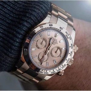 Rolex Daytona 40 116505 Vàng Everose 18ct Mặt Pink Baguette 3