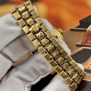 Rolex Oysterquartz DayDate 19018 bản chạm khắc thủ công họa tiết cổ đại 3