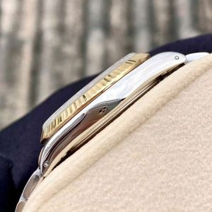 Tudor Prince Day Date 76213 Dial vân lụa - Demi vàng 18k Diamond 4