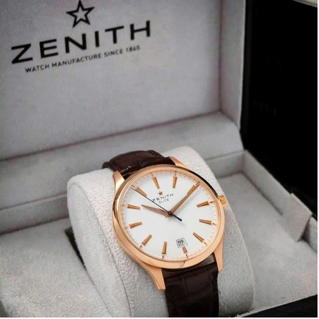 Zenith Elite Rose Gold 3 kim 1 lịch 2 Zenith Elite Rose Gold 3 kim 1 lịch 2